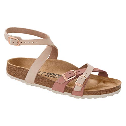 Birkenstock Unisex Blanca Nubuk Leather Rose/Old Rose