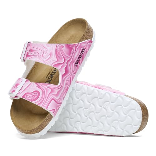 Birkenstock Unisex Arizona BS Birko Flor Marblerwirl Fuchsia Tulip