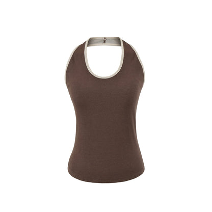 Sleeveless slim fit top