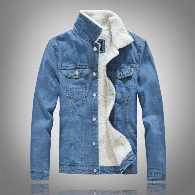 Men's Fleece Denim Jacket