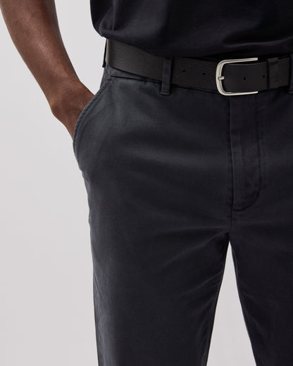 Mens Lightweight Chino - Stretch Cotton Twill - Black