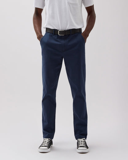 Mens Lightweight Chino - Stretch Cotton Twill - Blue Nights
