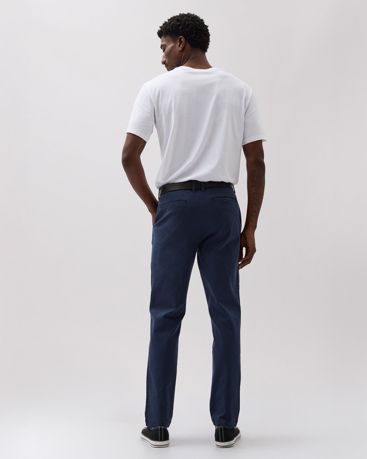 Mens Lightweight Chino - Stretch Cotton Twill - Blue Nights