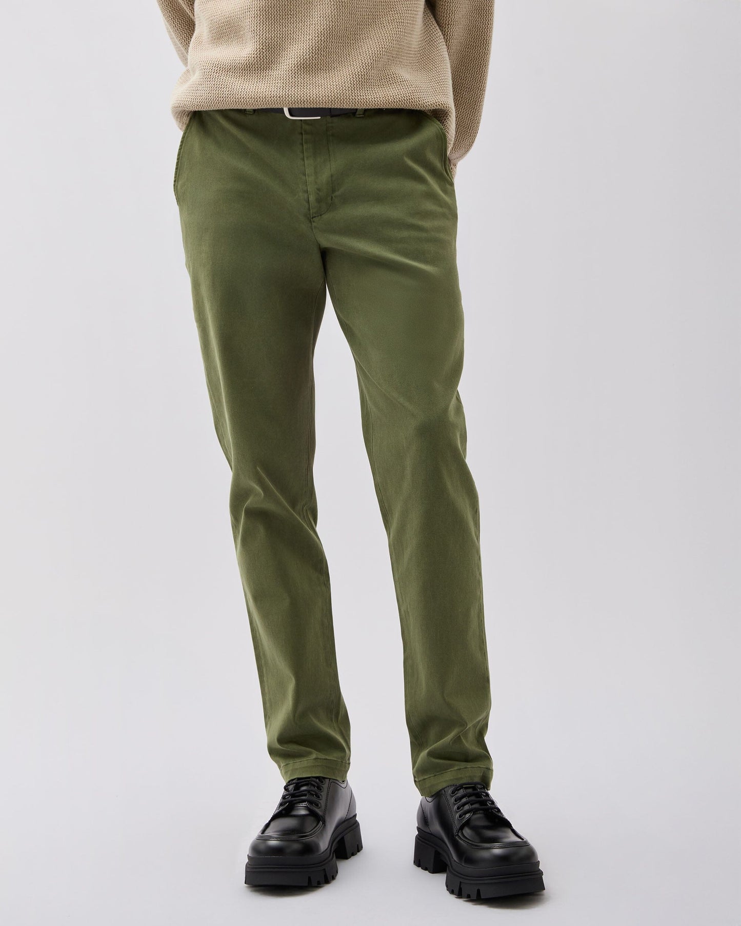 Mens Lightweight Chino - Stretch Cotton Twill - Cypress