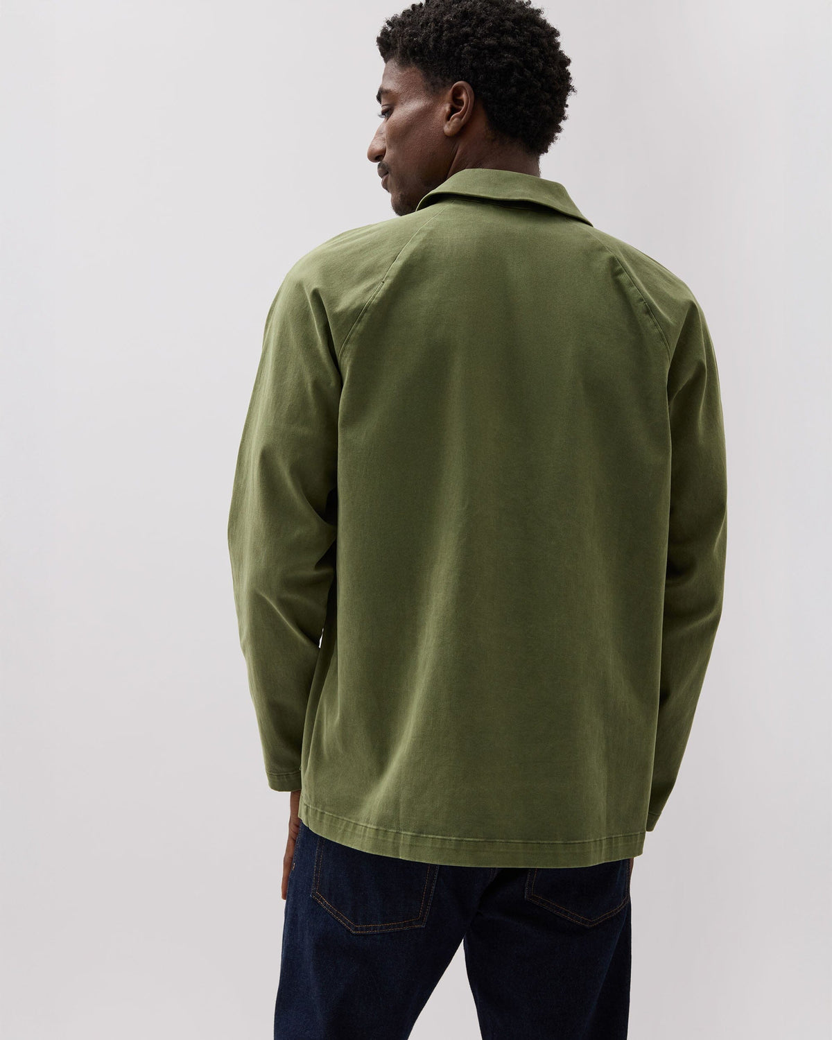 Mens Lightweight Chore Coat - Stretch Cotton Twill - Cypress