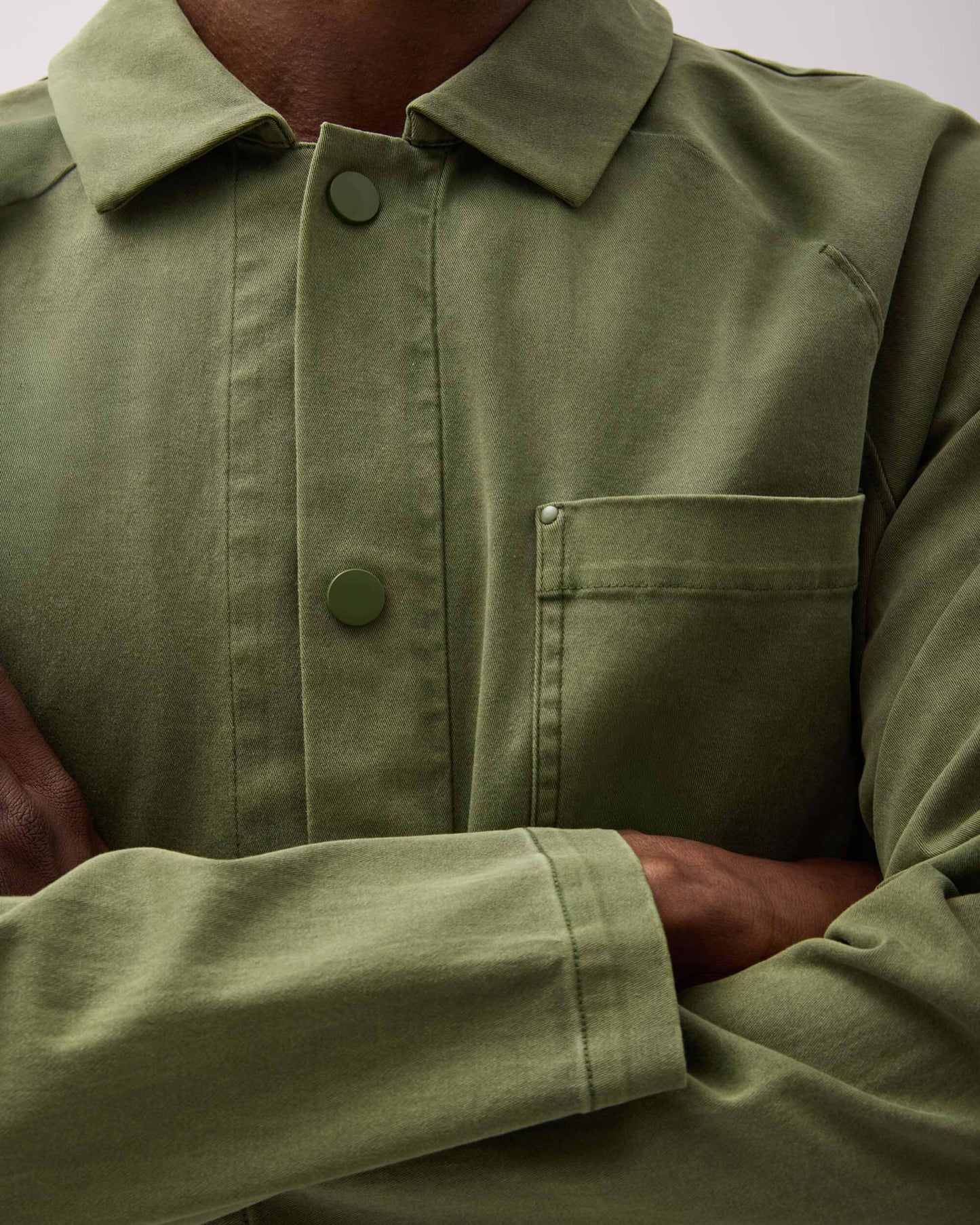 Mens Lightweight Chore Coat - Stretch Cotton Twill - Cypress