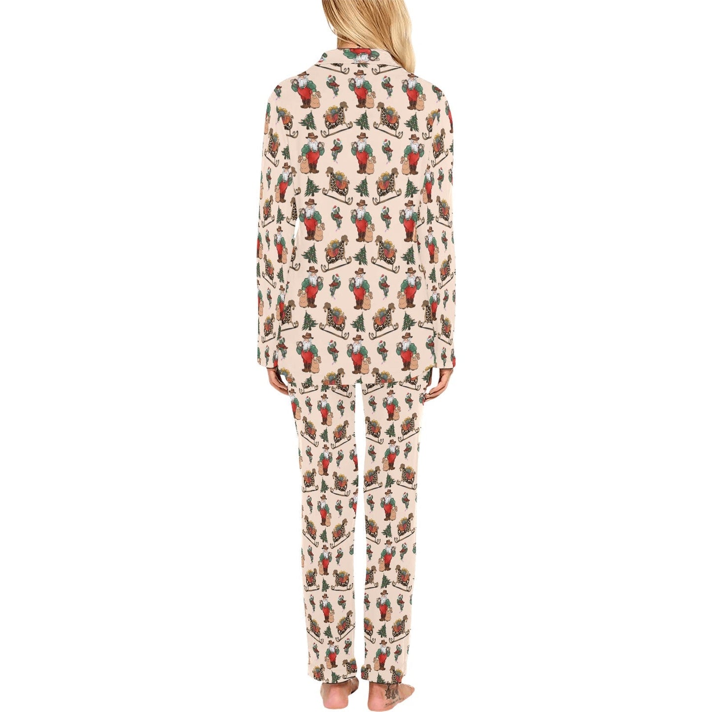 Baha Ranch Santa's Sleigh Women's Western Pajamas