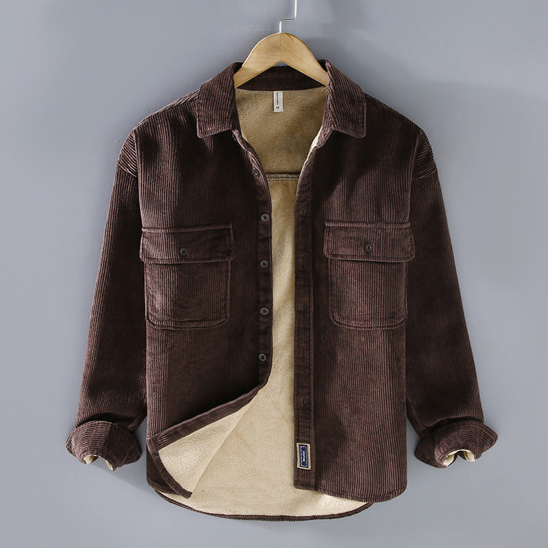 Men's Fleece-Lined Casual Coat