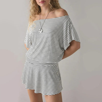 2026 Summer Spring Women's Draped Off-The-Shoulder Mini Dress