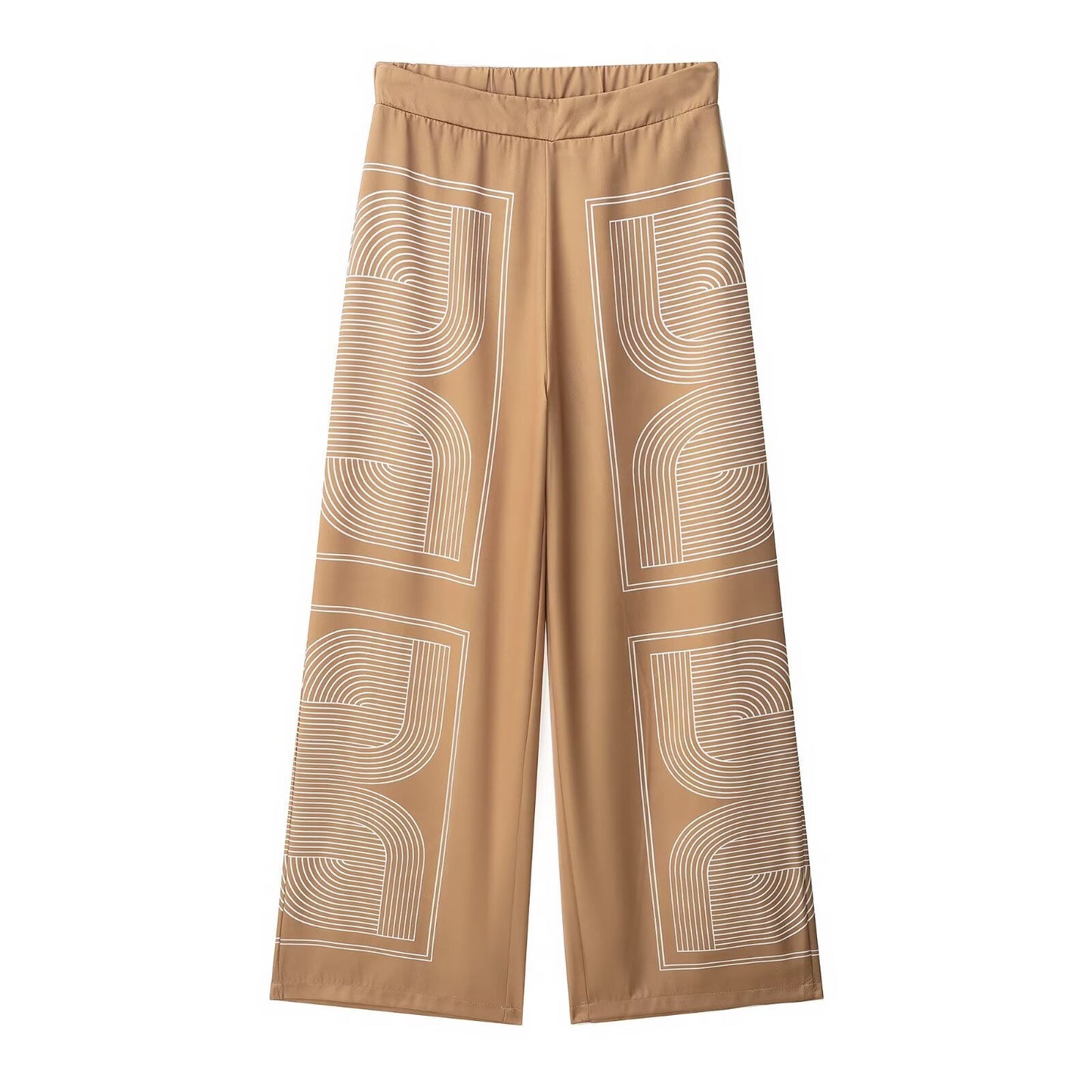 Printed twill shirt and pants set