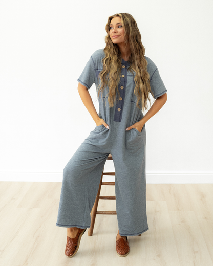 Eddie Pocket Short Sleeve Jumpsuit