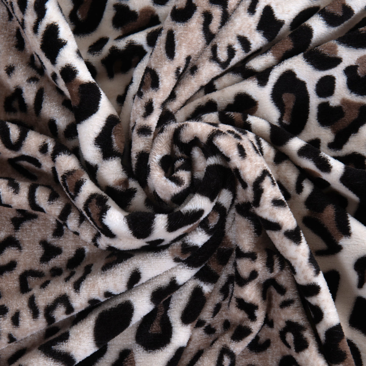 Elegant Comfort Leopard Printed Velour Fleece Blanket Animal Print Design - Velvety Feel