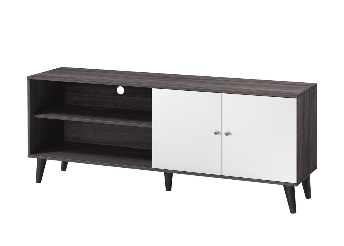 Amidon - TV Stand, With 2 Storage Shelves and 1 Cabinet