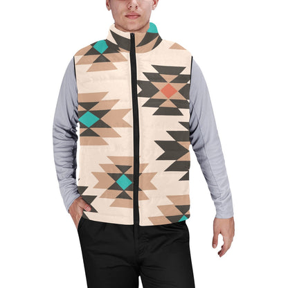 Baha Ranch Tan Aztec Puffy Vest