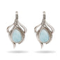 Larimar Stone Sterling Silver Willow Earrings By Marahlago