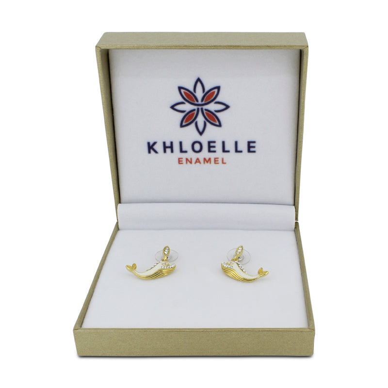 Whale Earrings Silver And Gold Khloelle LC0070840