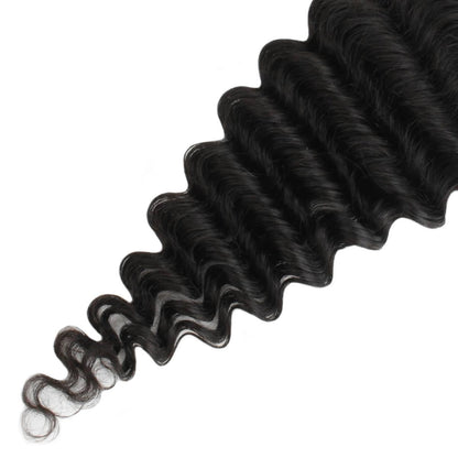 Deep Wave 4x4 Transparent Lace Human Hair Closure