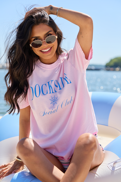 Dockside Social Club Light Pink Graphic Tee