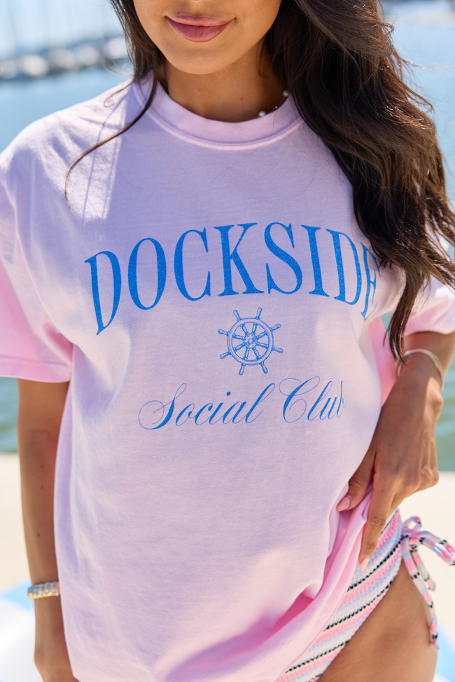 Dockside Social Club Light Pink Graphic Tee