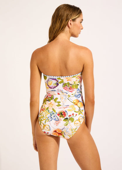 Riviera Coast Bandeau One Piece Swimsuit
