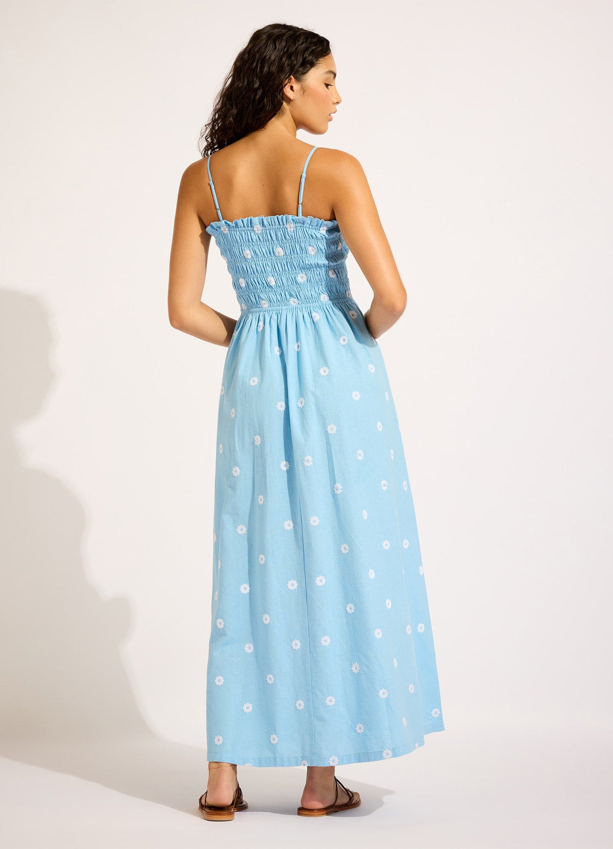 Daisy Chain Shirred Maxi Dress