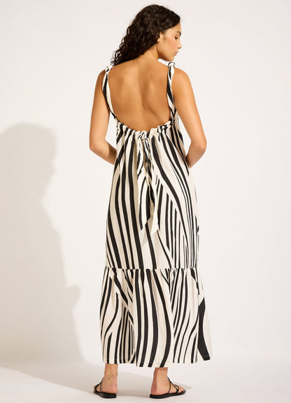 Coastline Tie Back Maxi Dress