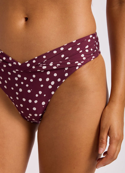 Dolce Dot Twist Band Mini Hipster Bikini Bottom