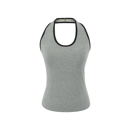 Sleeveless slim fit top