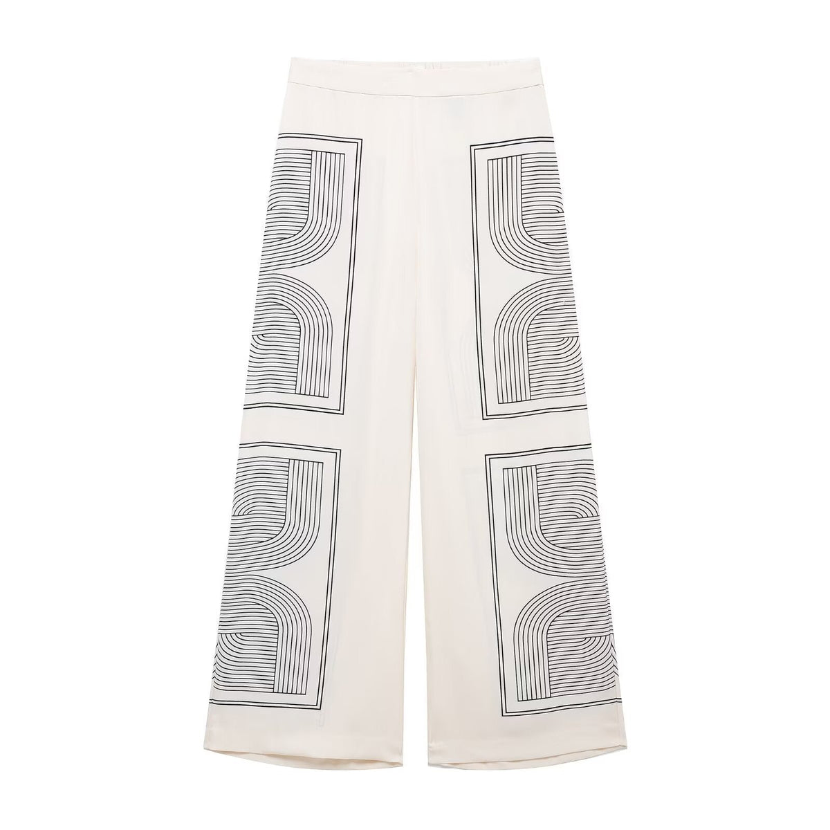 Printed twill shirt and pants set