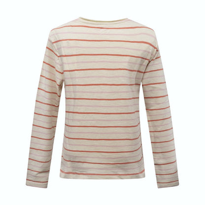 Fynch Hatton Women's Pink & Red Striped Long Sleeve T-Shirt