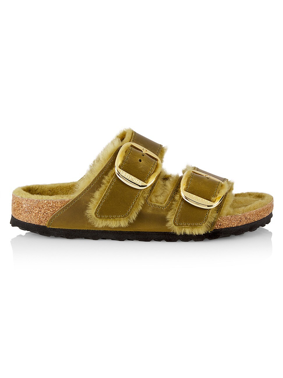 Birkenstock Unisex Arizona Big Buckle Shearling Olive