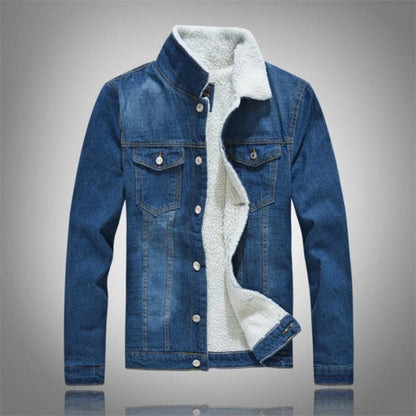 Men's Fleece Denim Jacket