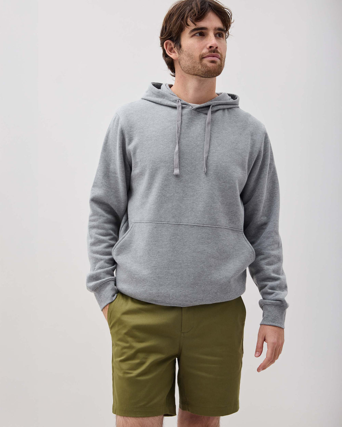 Mens Stretch Twill Short - Stretch Cotton Twill - Olive Army