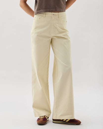 Womens Tracy Twill Pant - Stretch Cotton Twill - Bone