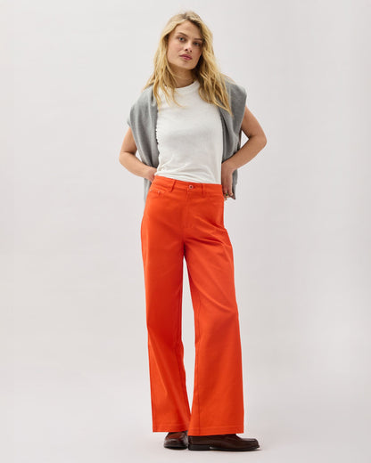 Womens Tracy Twill Pant - Stretch Cotton Twill - Heirloom Red