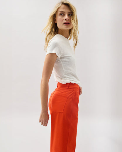 Womens Tracy Twill Pant - Stretch Cotton Twill - Heirloom Red