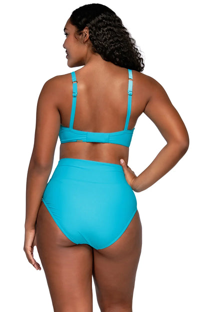 Sunsets Hannah High Waist Swim Bottom - Blue Bliss - FINAL SALE