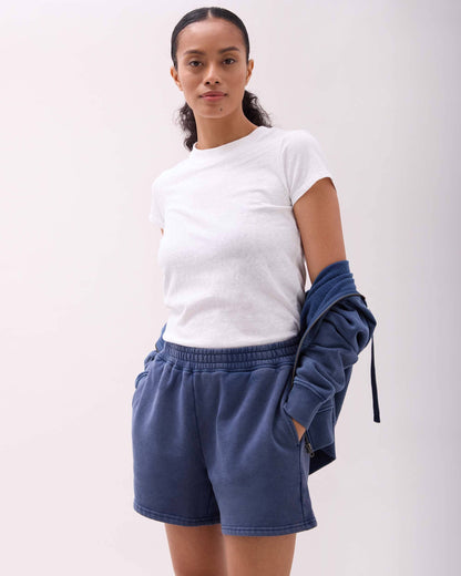 Womens Recycled Fleece Sweatshort - Recycled Fleece - Mineral Moonlit Ocean