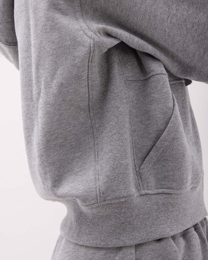 Womens Recycled Fleece Zip Hoodie - Recycled Fleece - Heather Grey