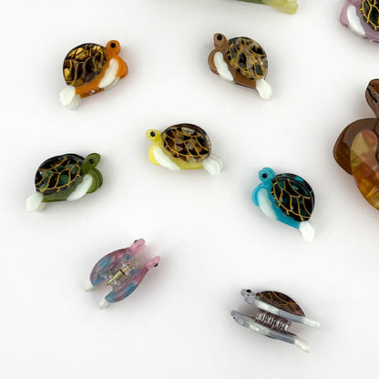 SSR Acetate Mini Purple Turtle Claw Hair Clip