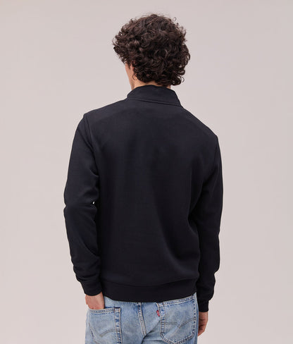 Mens Recycled Fleece Quarter Zip - Recycled Fleece - Black