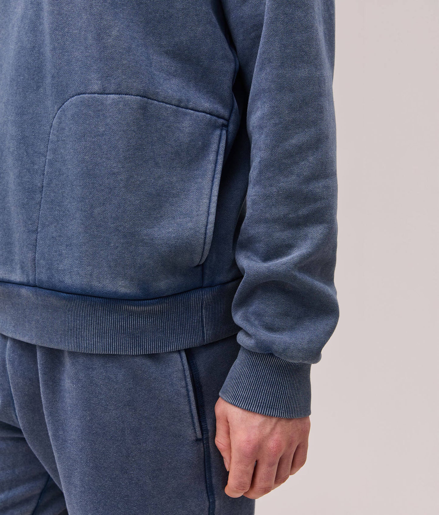 Mens Recycled Fleece Quarter Zip - Recycled Fleece - Mineral Moonlit Ocean