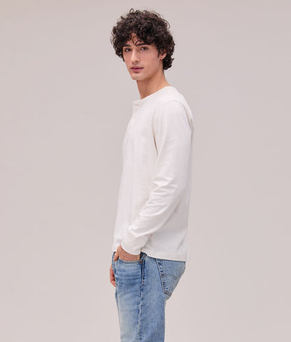 Mens Work Week Pima Henley - Pima Cotton Jersey - Bone