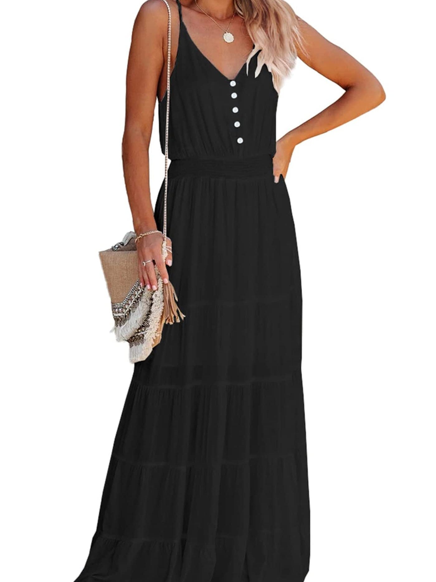 Women's 2026 Summer Maxi Dress High Waist Beach Vacation Long Sundresses