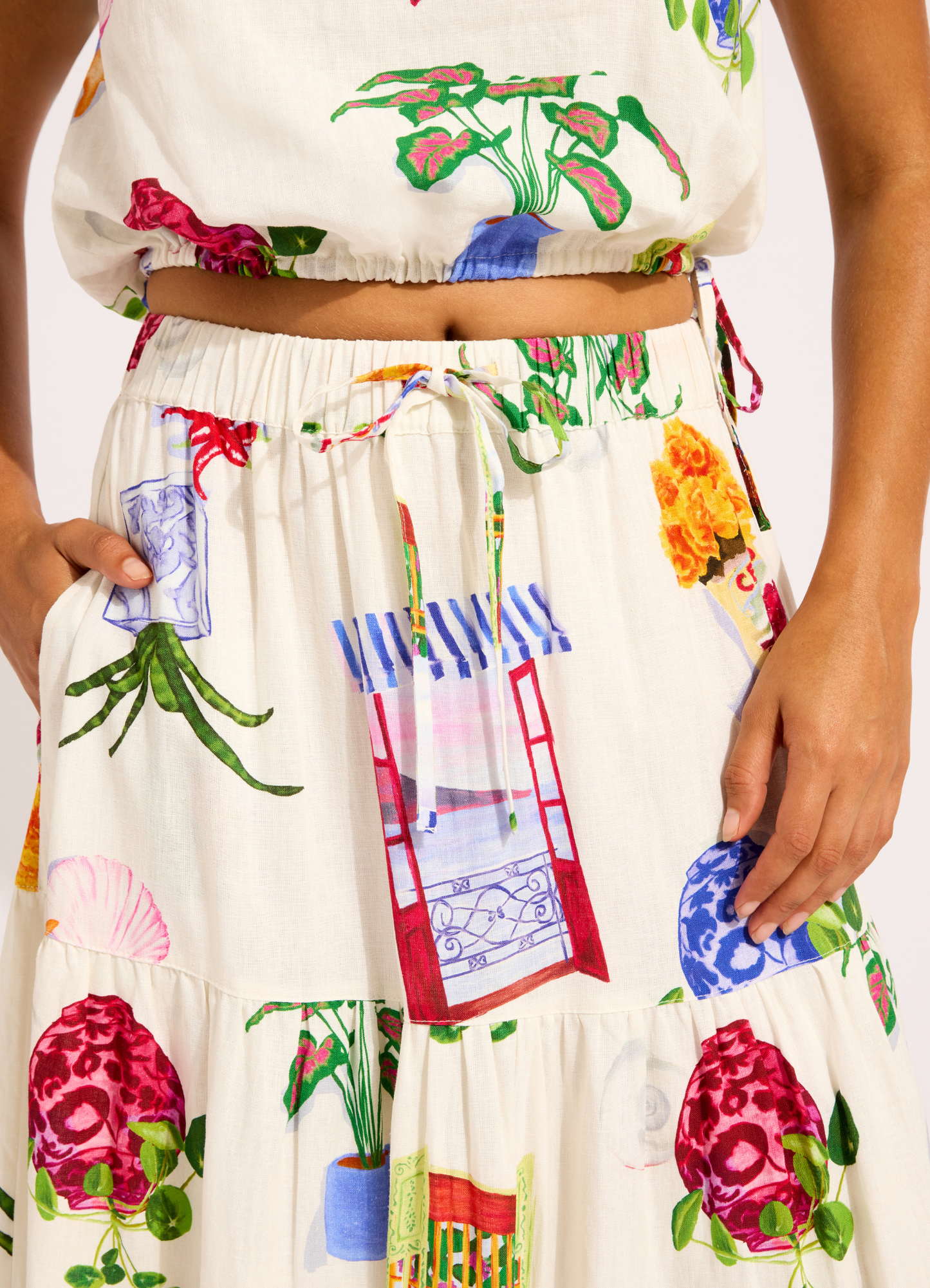 La Boca Tiered Maxi Skirt