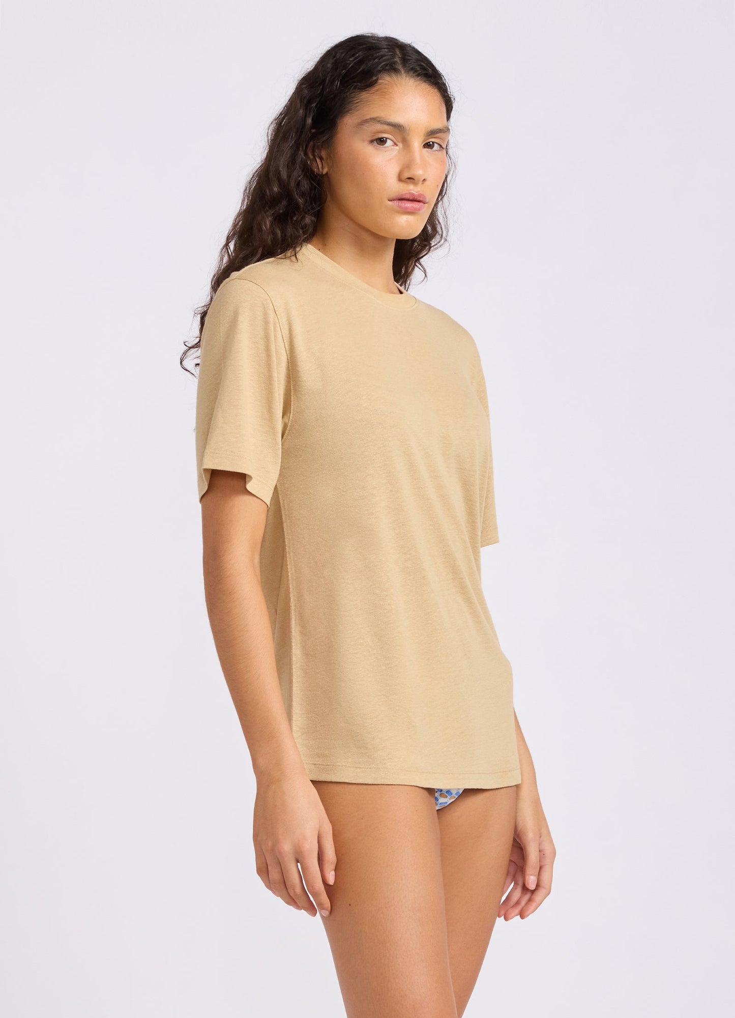 Slub Linen Boyfriend T-Shirt