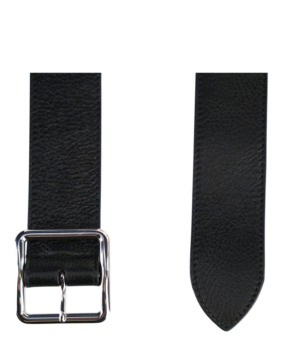 Alexander McQueen Long Pebbled Leather Belt