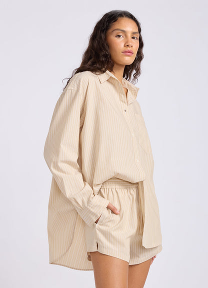 Stripe Drawstring Shorts