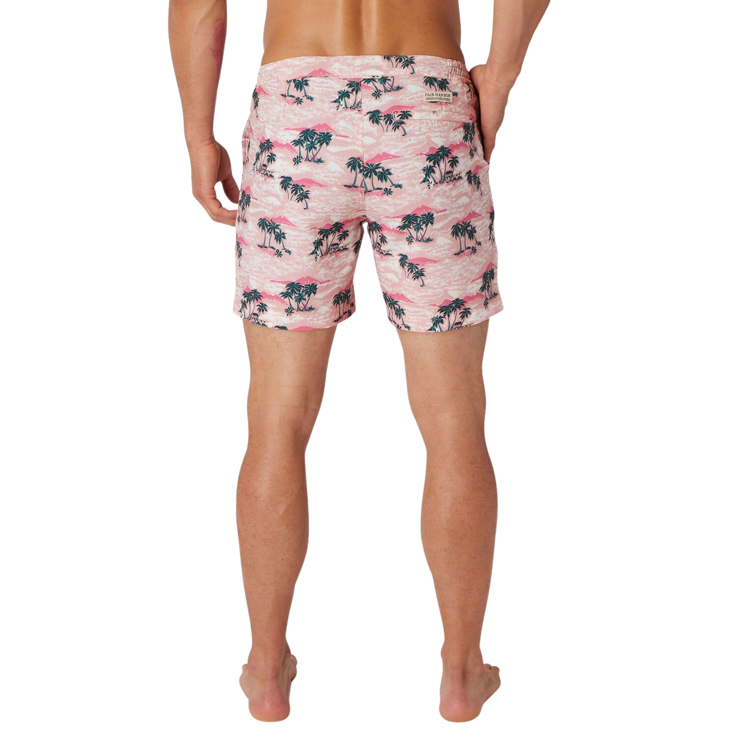 Fair Harbor The Sextant Men's Swim Trunk Boardshorts -  Pink Island Hopper - FINAL SALE