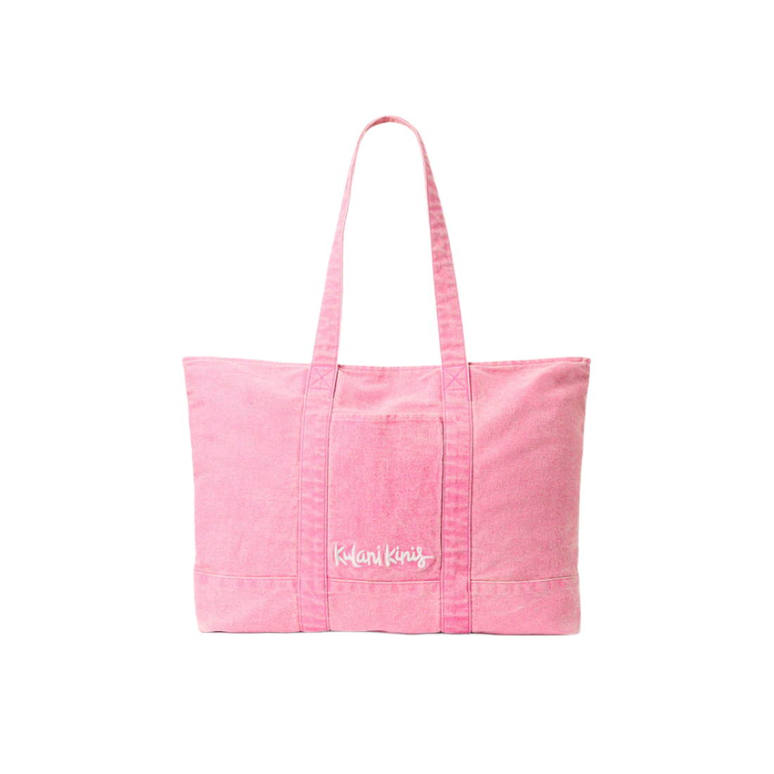 Kulani Kinis Weekender Beach Tote Bag - Pink Denim